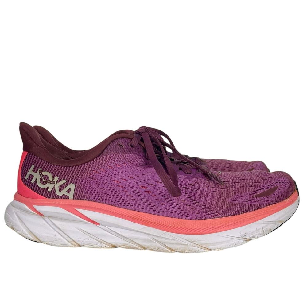 HOKA ONE ONE Women's CLIFTON-8 SNEAKERS 1119394 Purple Pink Size 9.5